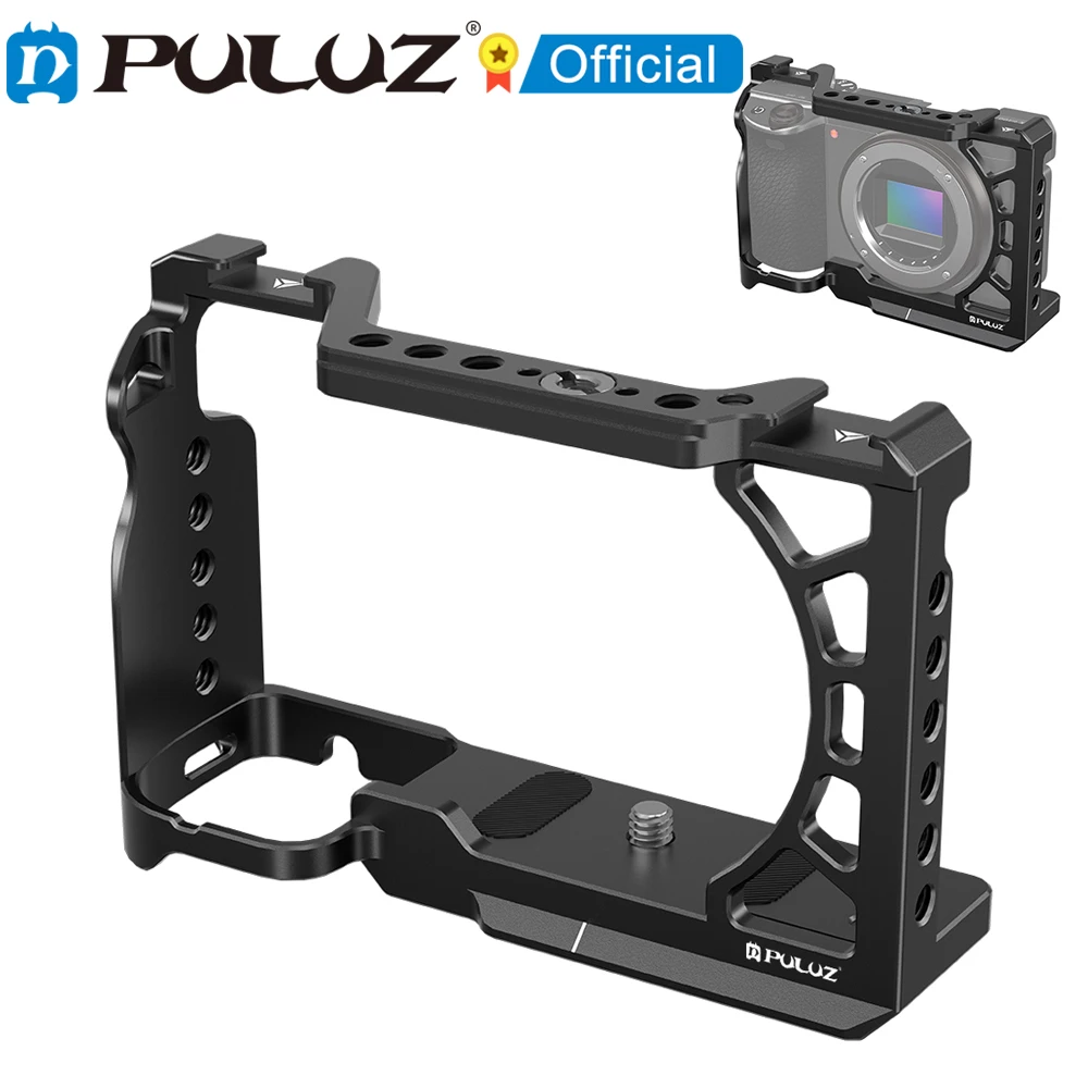 PULUZ for Sony A6500 / A6400 / A6300 / A6000 Aluminum Alloy Metal Camera Cage Expansion Mount Stabilizer Rig