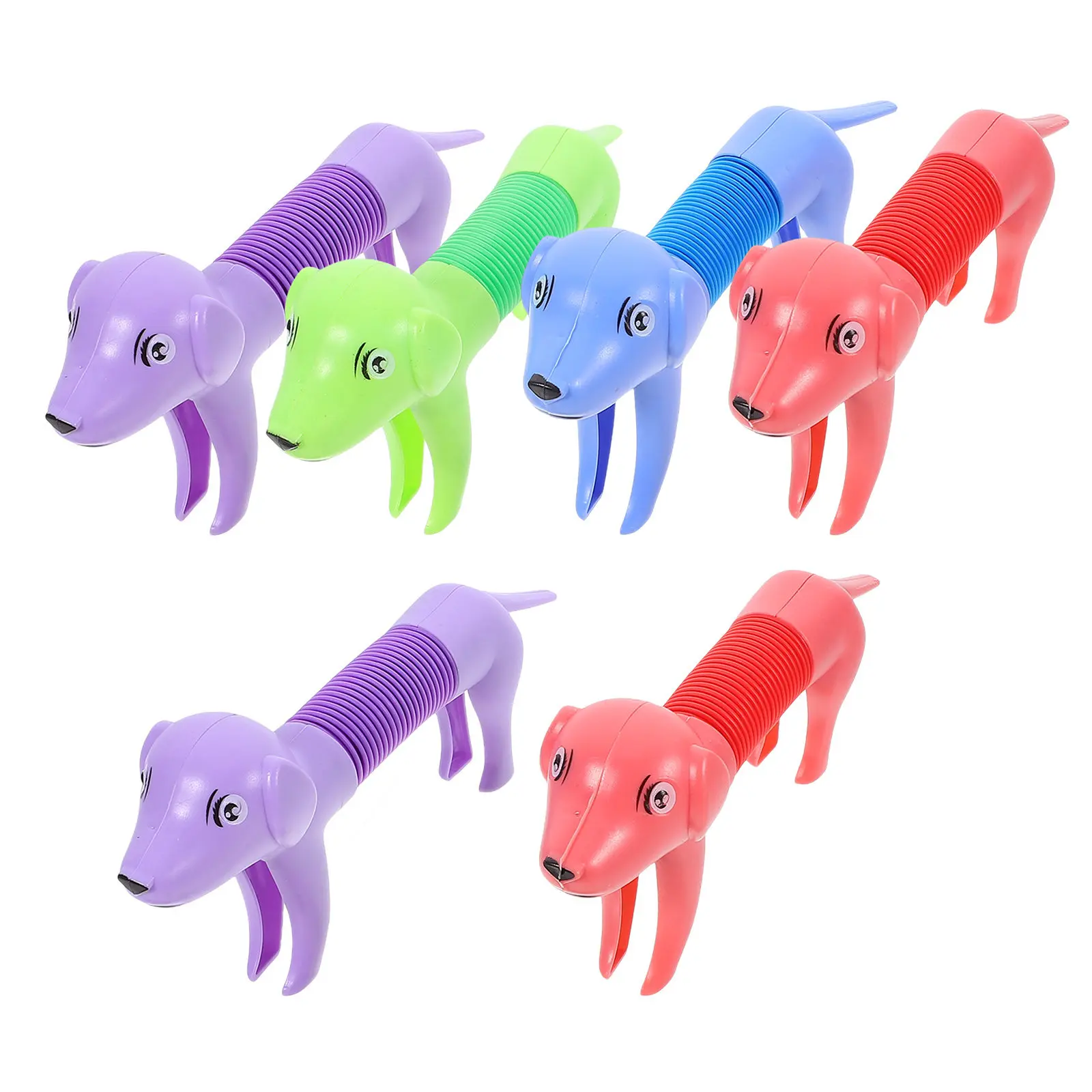 6Pcs Animal Pop Tubes for Kids – Stretchable Sensory Stress Relief Toys, Telescopic Pull & Pop Fidget Toys