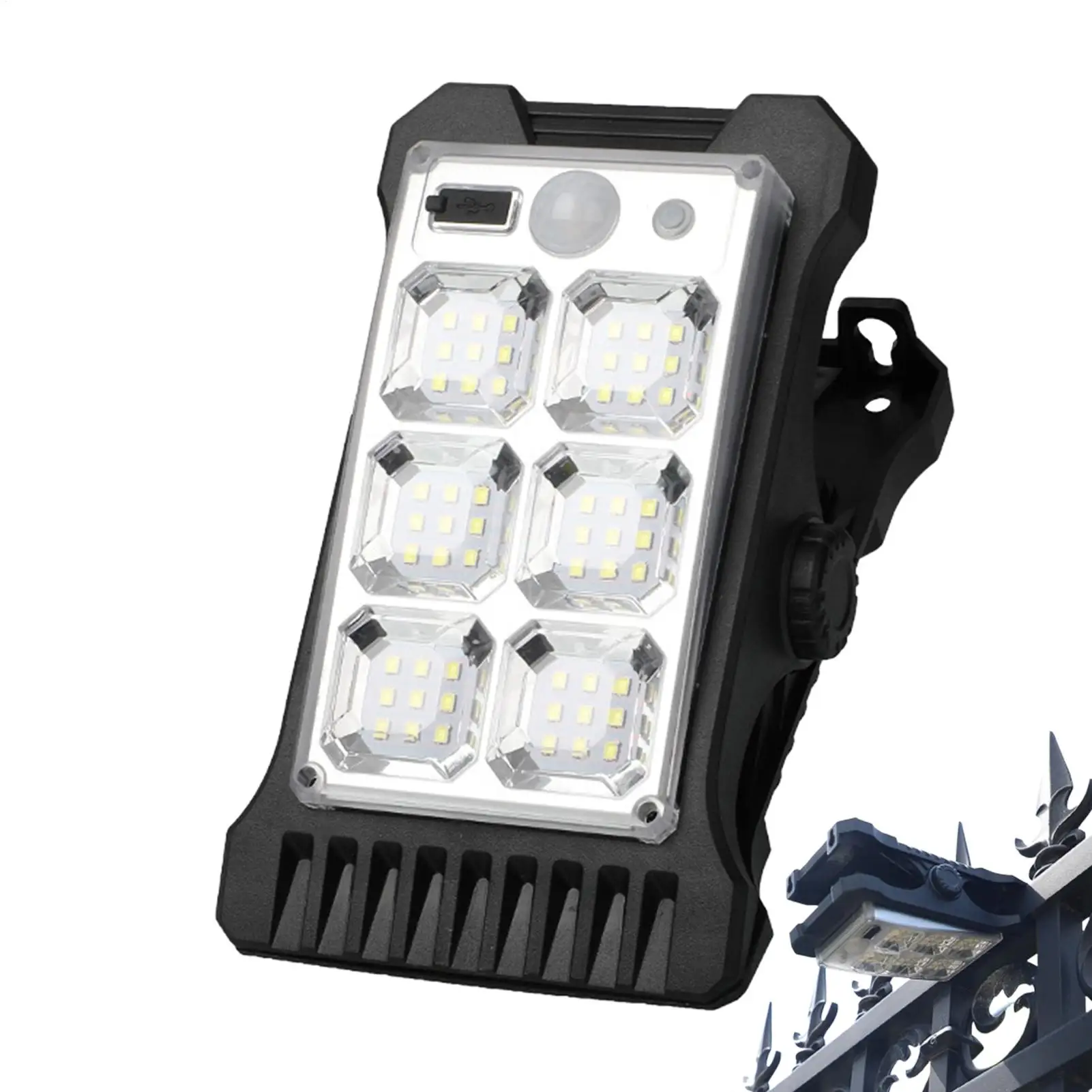 

Clip on Fence Solar Lights Camping Lights Outdoor Solar Security Lights IP 65 Waterproof Wall Lights for Backyard Deck Garden