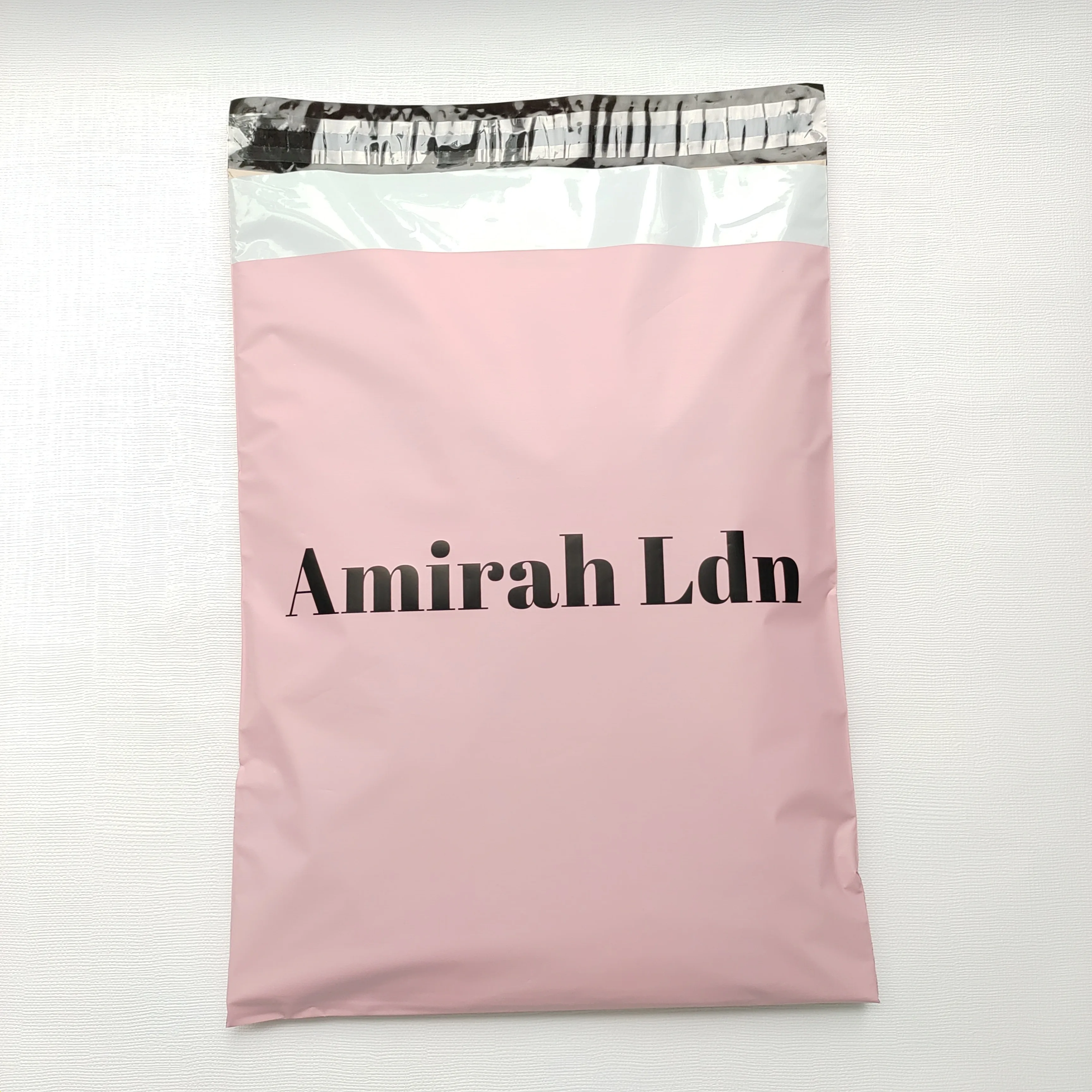 Custom Logo Printed Plastic Packaging Compostable Shipping Envelopes Courier Mailing Bag Matte Pink Poly Mailer