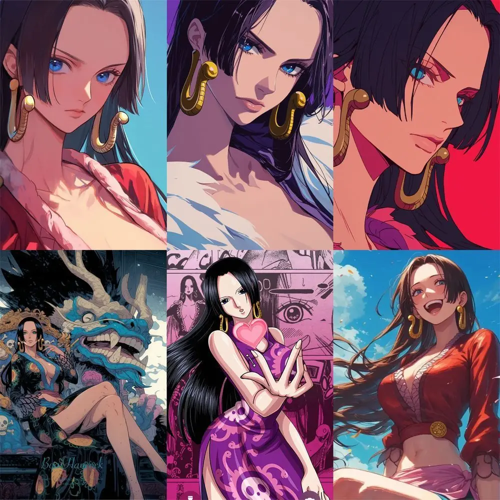 Naklejka One Piece Hancock Anime Postać Nagi Sexy Dekoracyjna Naklejka na Podręcznik Bagaż Urocze Artykuły Papiernicze Etui na Telefon, Bagaż