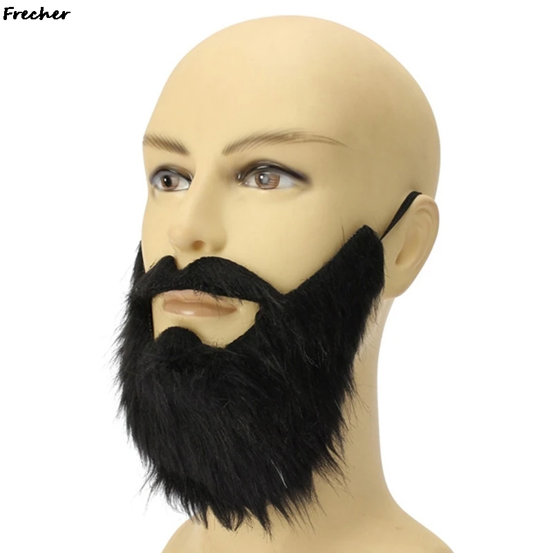 Role Play Party Fake Beard Funny Black Facial Hair Moustache Cosplay Costume Headpiece Handmade Wig Mustache Dress Up Decoration