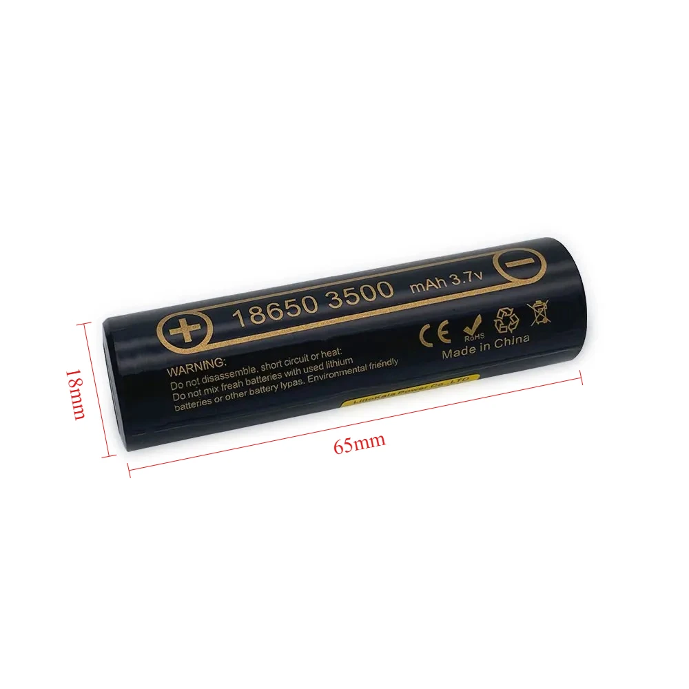 Liitokala 18650 3.7V 3500mAh Rechargeable Battery for Flashlight Small Fan Headlight Solar Street Light 100% Original Batteries