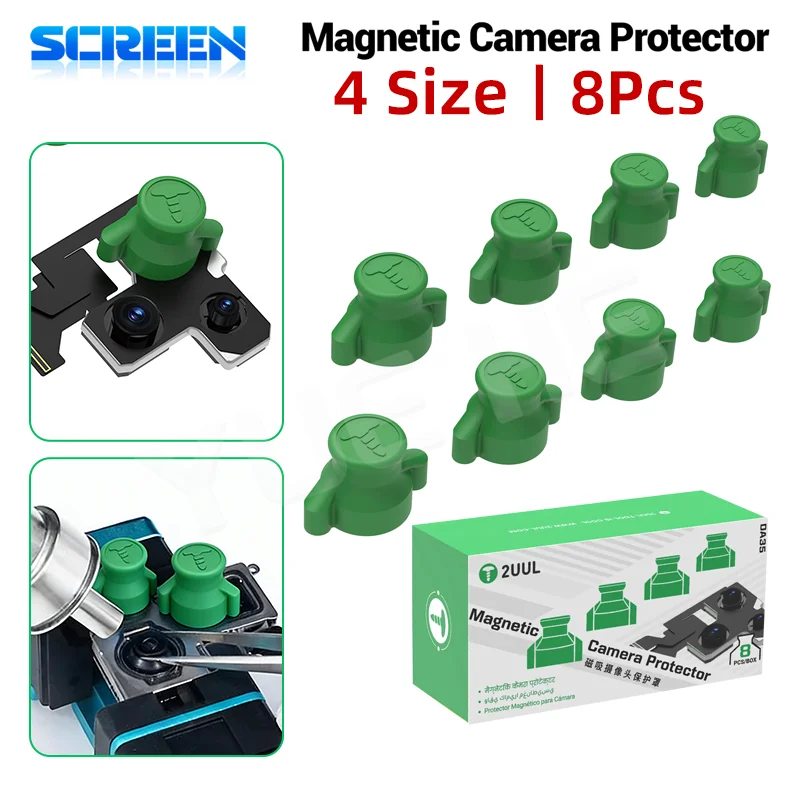 

2UUL DA35 Magnetic Camera Protector Lens Cover for Mobile Phones Repair Anti-Fingerprint Anti-Scratch Repair Shield Tools