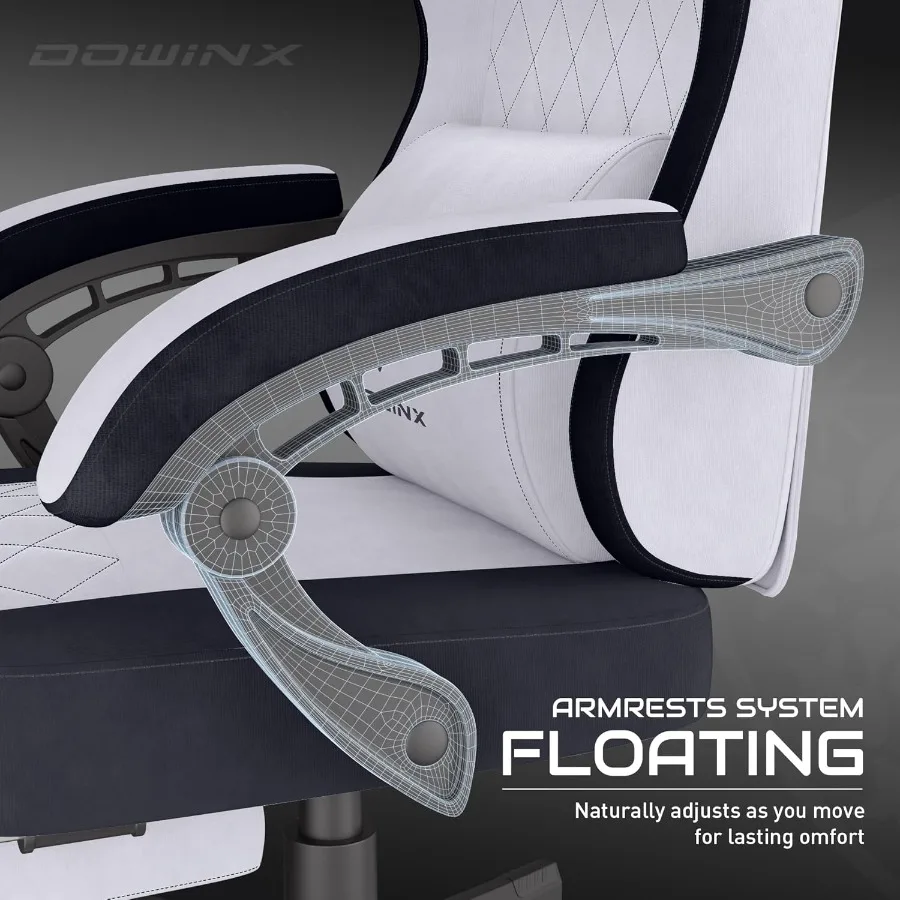 كرسي ألعاب كراسي ألعاب قماشية للبالغين مع وسائد زنبركية للجيب ودعم قطني كرسي كمبيوتر مريح للتدليك wi