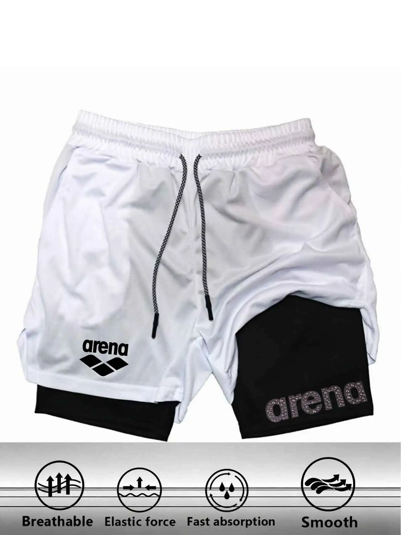 Summer Men's Gym Shorts, Beach Surfboard Shorts, Breathable Quick Drying Sports Launched