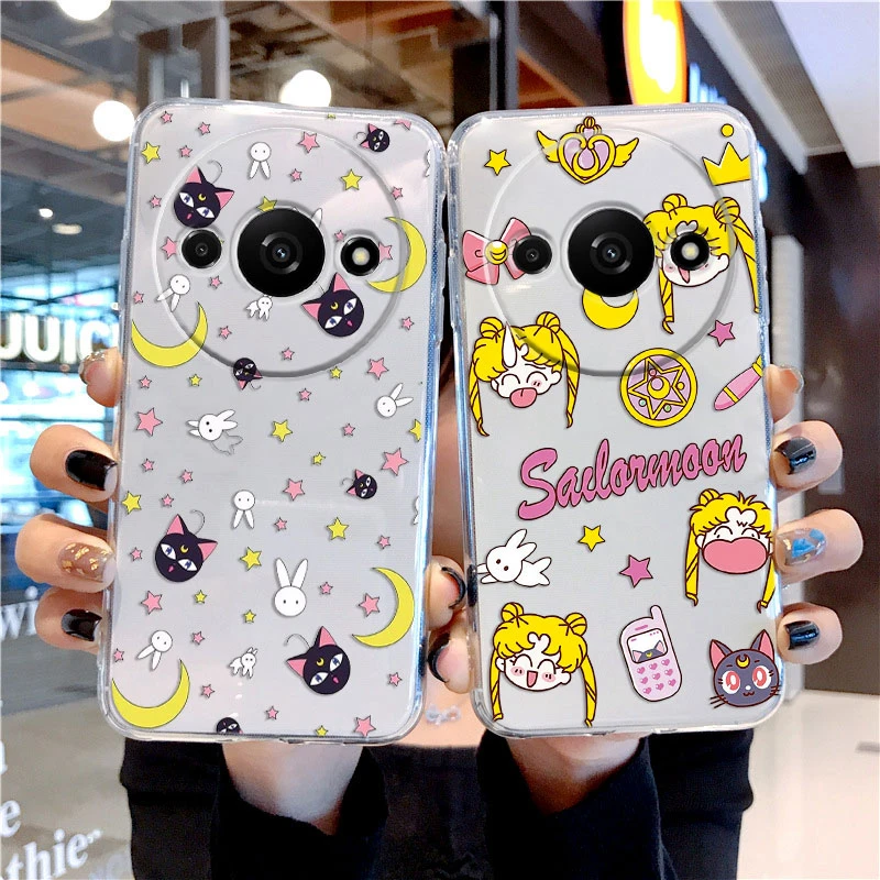 جراب هاتف كرتوني لـ Xiaomi Redmi ، سيليكون شفاف ، TPU ، غطاء ناعم ، البحارة والأرانب ، البحارة والأرانب ، الفتيات والفتيات ، A3 و A3X ، POCO C61