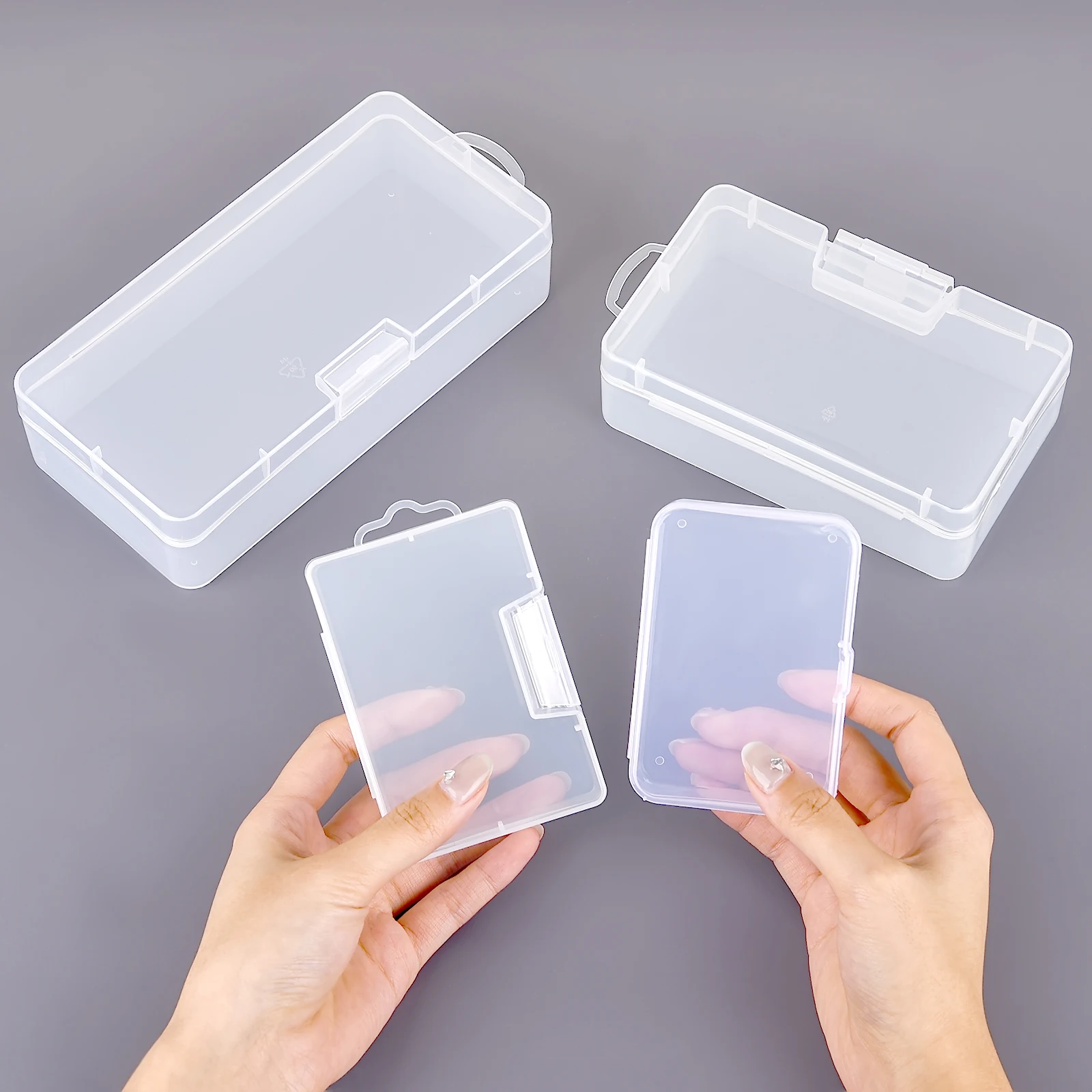 Clear Plastic Small Boxes Multifunctional Storage Box For Jewelry Earrings Rings Beads Collecting Dustproof Durable Storage Case