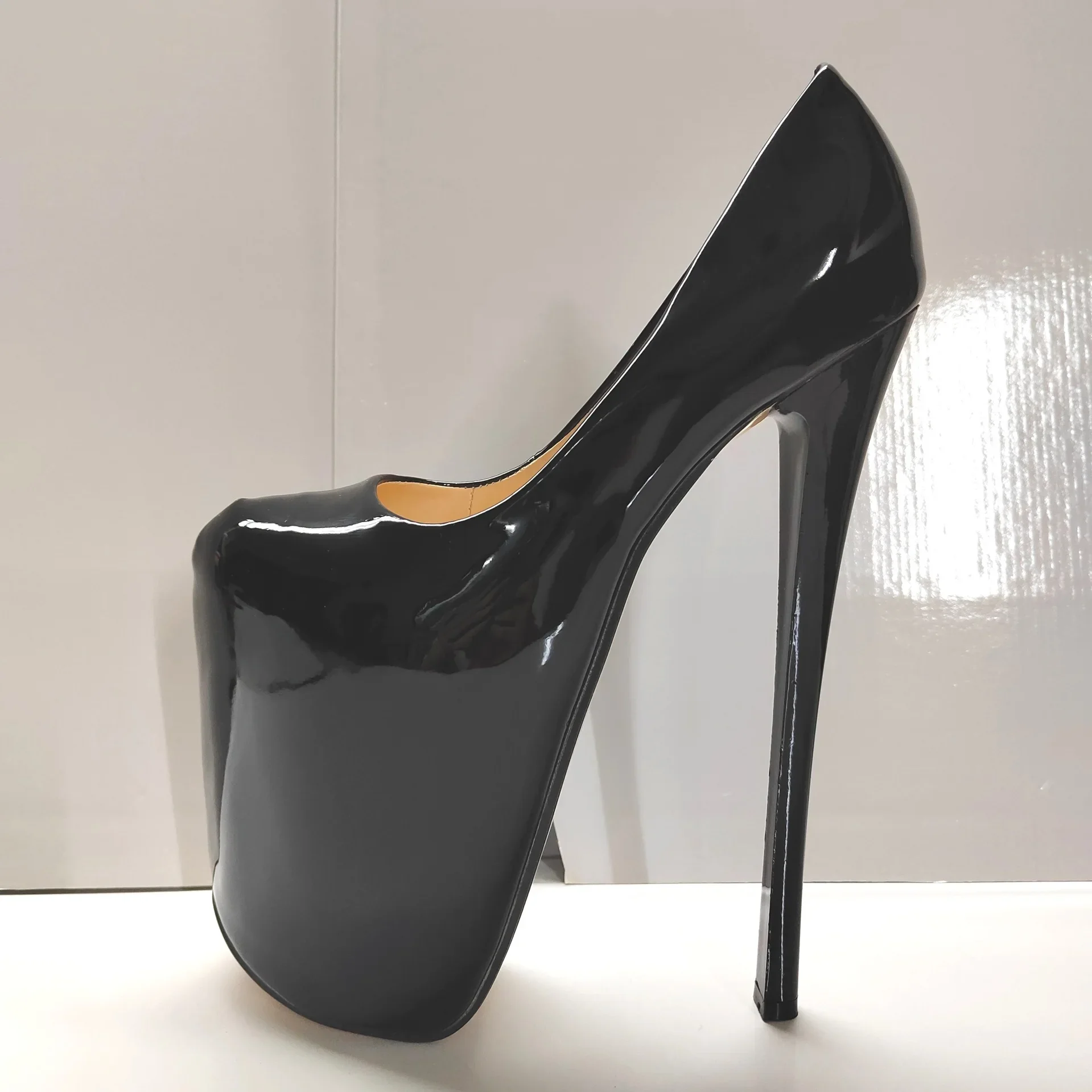 Loslandifen Women Platform Pumps Patent Leather 3