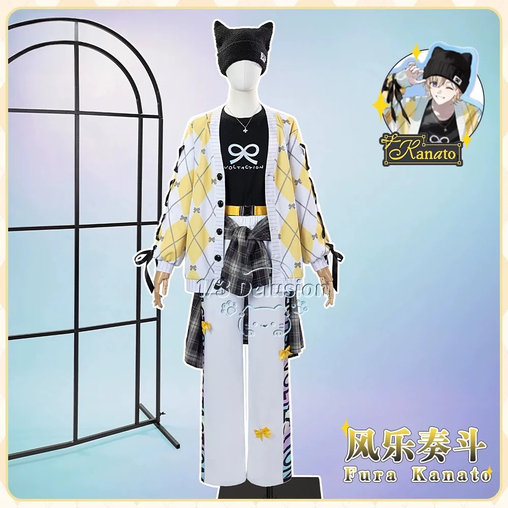 

NIJISANJI Fūra Kanato Cosplay Costume VOLTACTION 3rd Anniversary Uniform Anime Game For Women men Anime Role Play Outfit