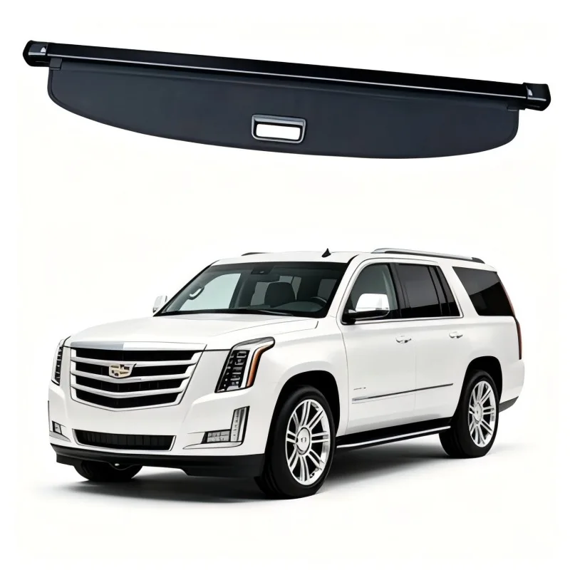 

Cargo Cover Trunk Privacy Shade Rear Security Partition Anti-Theft Shield Retractable Organizer for Cadillac Escalade 2021-2023