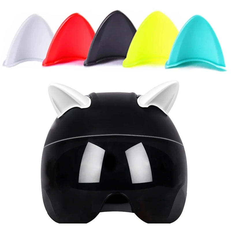 Helmet Cat Ears Decoration Motorcycle Electric Car Driving Styling Cute Cat Ears Stickers Decor Helmet Accessories Universal