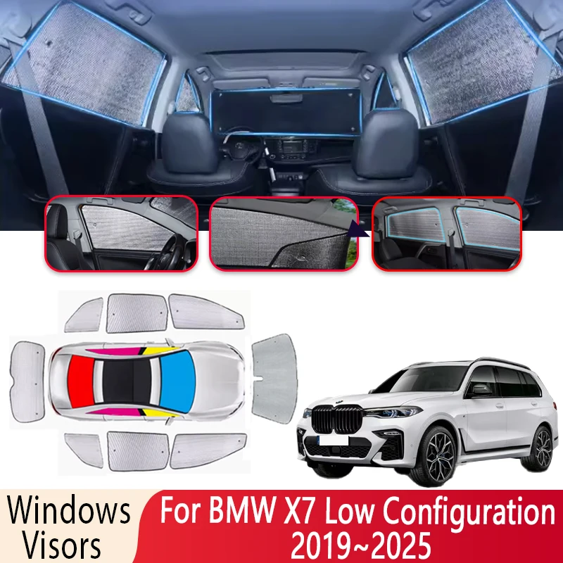 Sun Shade For BMW X7 Low Configuration 2019~2025 2020 2021 Windshield Sunshade Heat Insulation Auto Parts Sun Visor Accessories