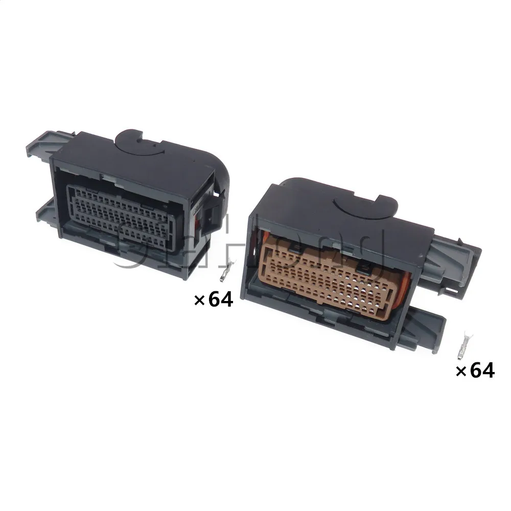 

1 Set 64 Ways AC Assembly 1-368434-2 0-368434-1 ECU Automotive Connector Electrical Car Wire Plug Cable Socket