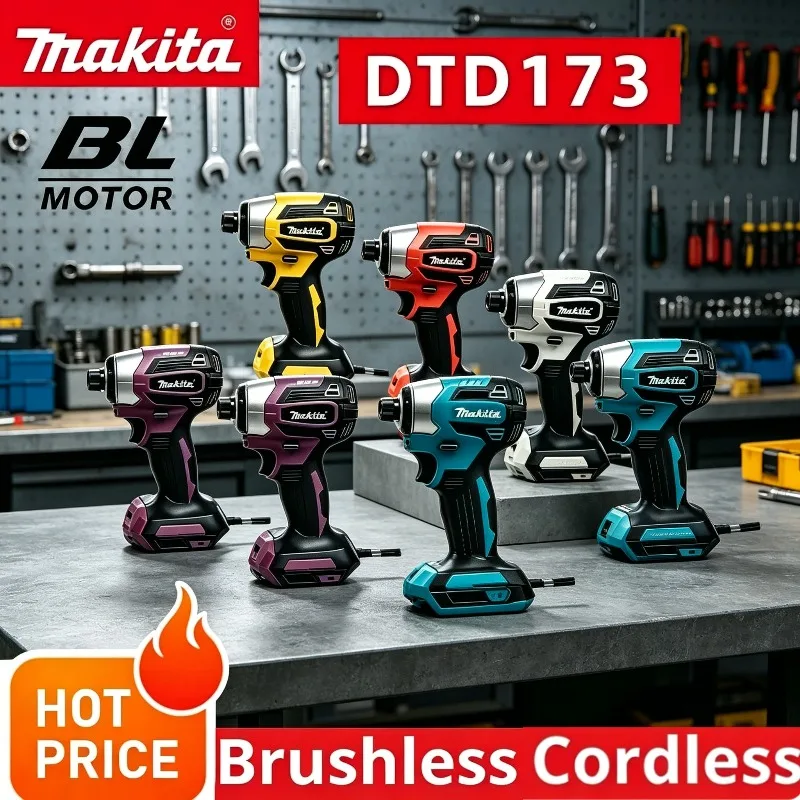 

Makita DTD173 Brushless Cordless Impact Driver Rechargeable 180 Nm T-Mode Electric Drill Power Tool for Wood Bolt Makita Battery