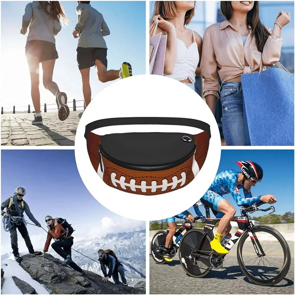 American Football Fanny Packs Travel Waist Pack for Adults Crossbody Bag Sling Pocket Belt Bag with Adjustable Strap for Sports