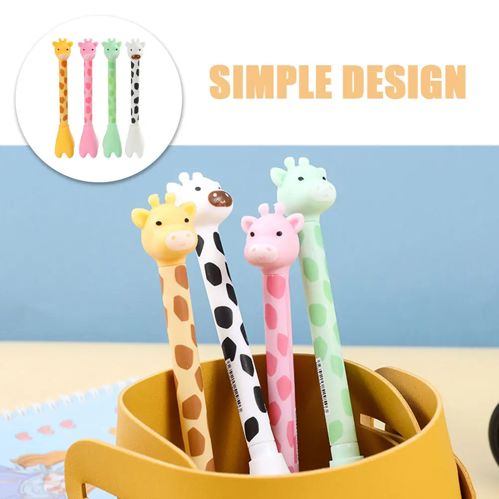 

12 Pcs Animal Giraffe Ballpoint Pen Student Stationery Pp Novelty Ink Pens for Writing