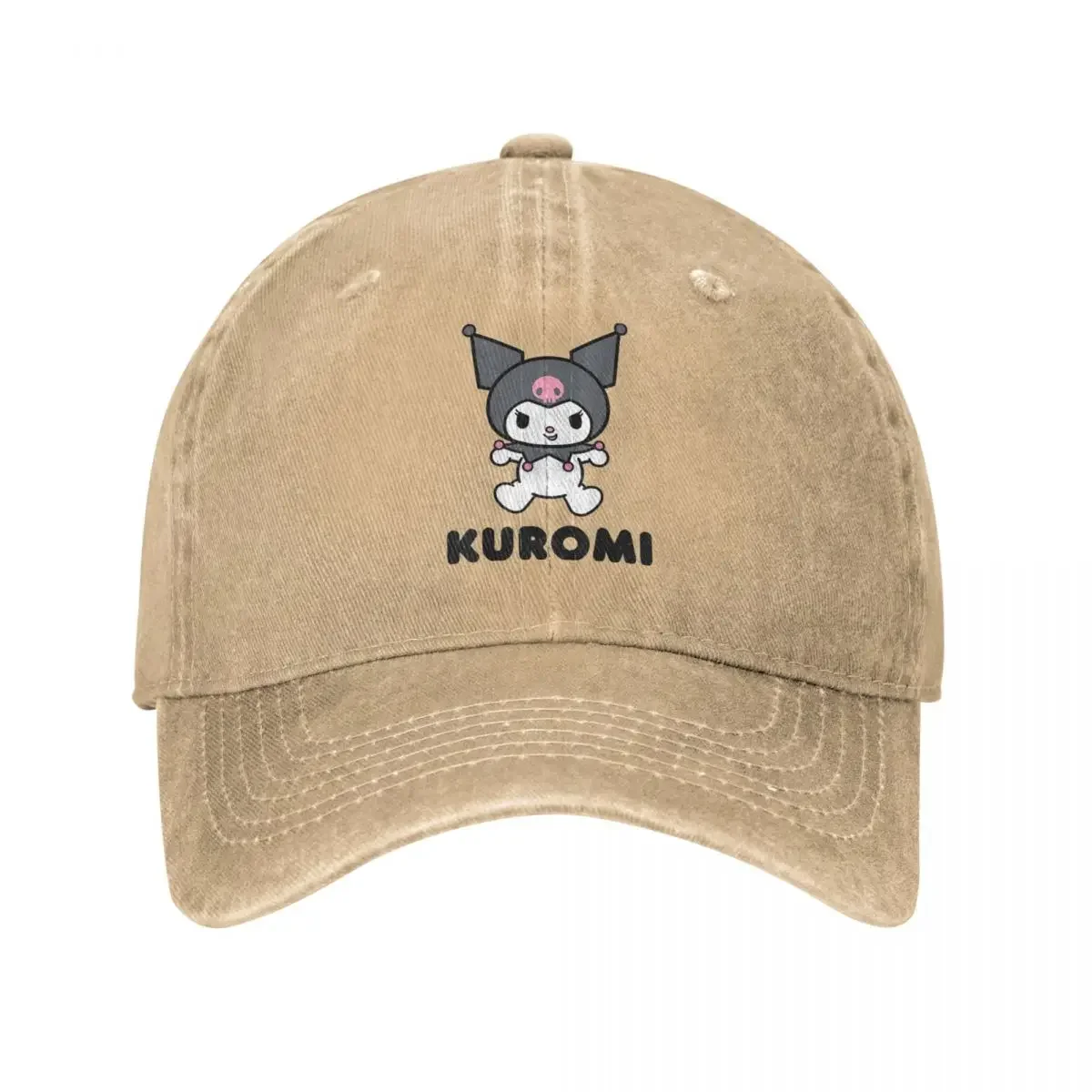 Kuroomi Character Cartoon Men Women Baseball Caps Cute Distressed Washed Caps Hat Retro Outdoor Summer Adjustable Headwear