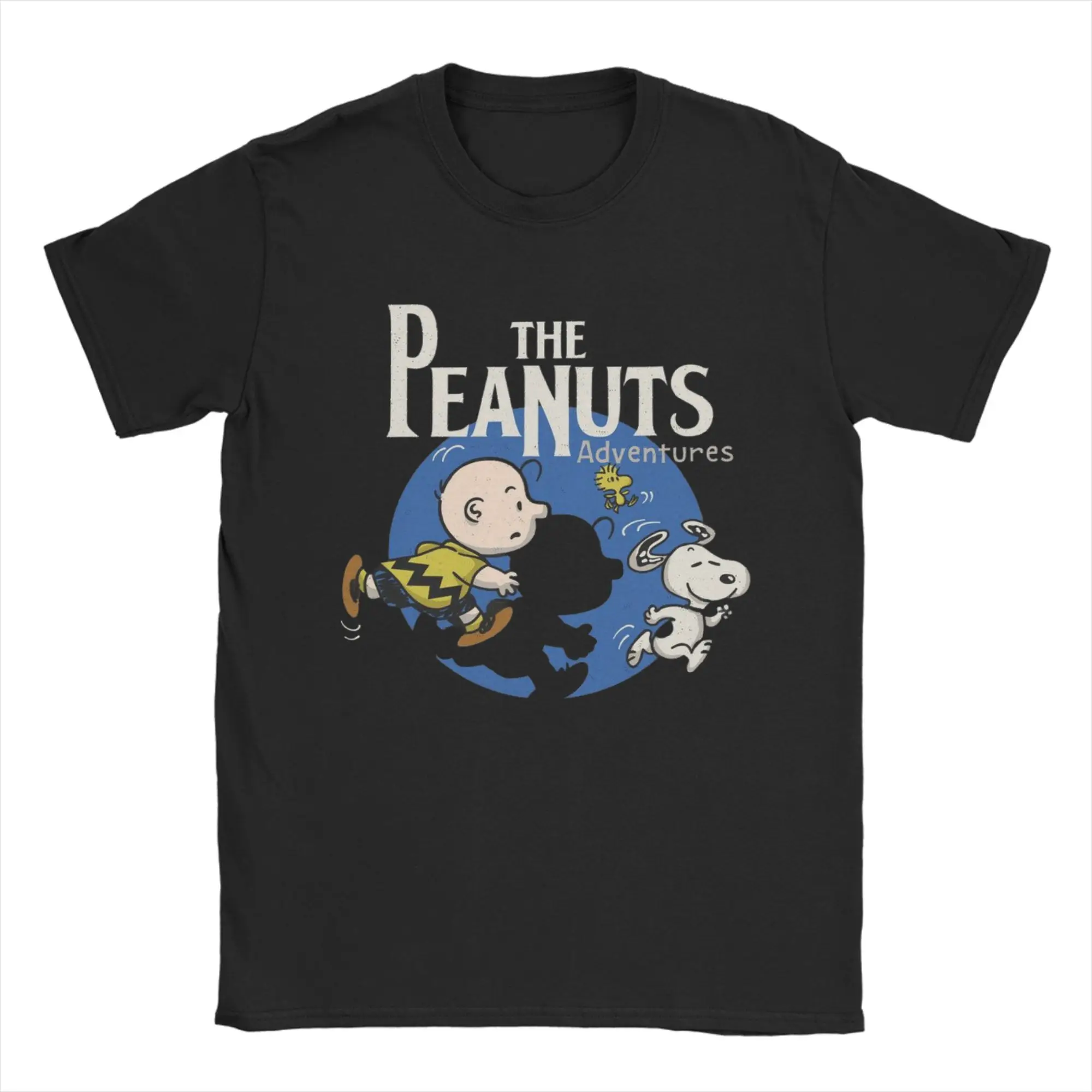 Camiseta masculina e feminina Snoopy Charlie the Adventures, 100% algodão, vintage, manga curta, gola redonda, camiseta 6XL