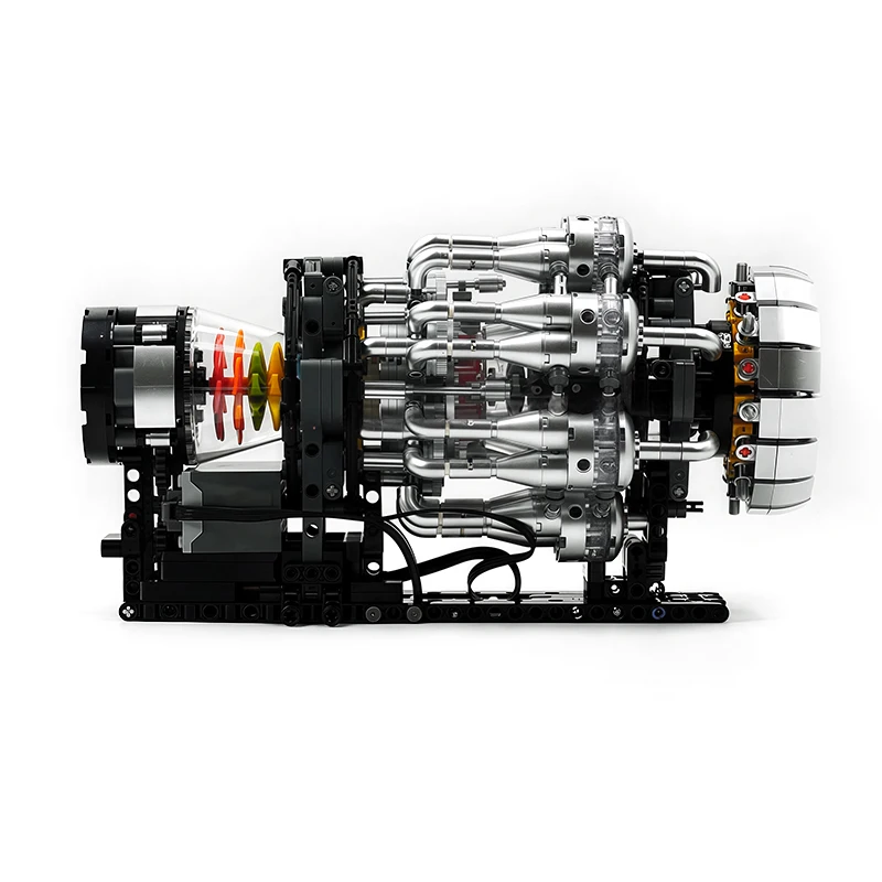 

Classic Mould King 10216 Technical Car Engine DIY Toy Motorized Turbojet Engine Building Block Assembly Engine Kid Christma Gift
