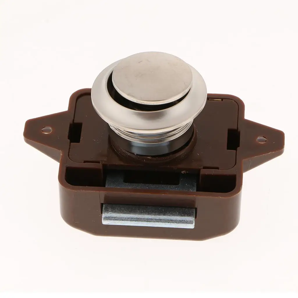 Cupboard Cabinet Push Button Latch Knob Motorhome Camper TP005-BN