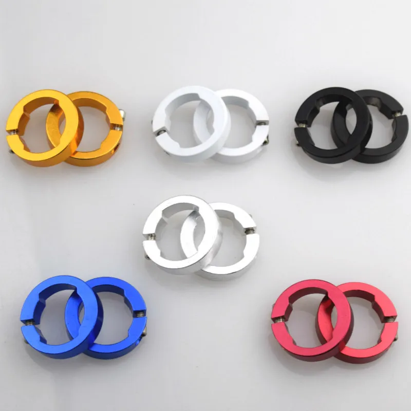 1Pair Bike Grip Lock Ring Anodized bike grips clamping ring Aluminum Alloy 8mm for Bike 22.2mm Bar Grips Ring Lock Bicycle Parts