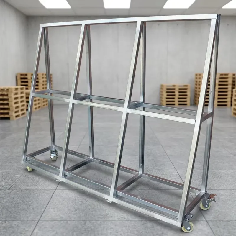 High Quality A-Frame Four-Wheel Transport Cart with Iron Wheel Slab Wholesale OEM/ODM Customizable One-Stop Transport