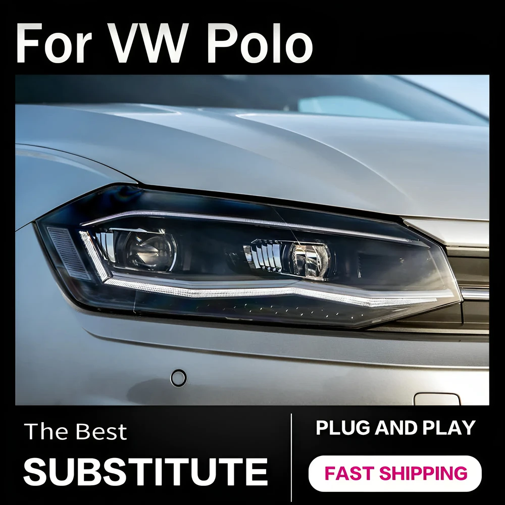 

AKD Car Styling Headlights for VW POLO 2019-2023 LED Headlight Angel Eye DRL Head Lamp Led Projector Automotive Accessories