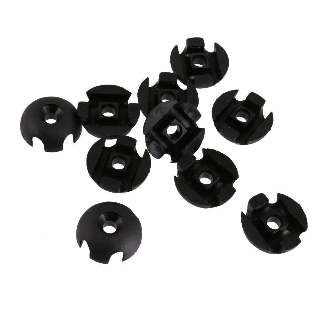 Black Deck Line Out Fittings Kayak Accessory Round Out Guide Plastic Kit for Outdoor Boat Decking