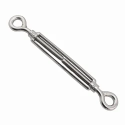 1pcs M4 M5 M6 M8 M10 M12 M14 M16 M18 M20 A2 304 Stainless Steel Eye & Eye Turnbuckle Wire Rope Tension Tightener