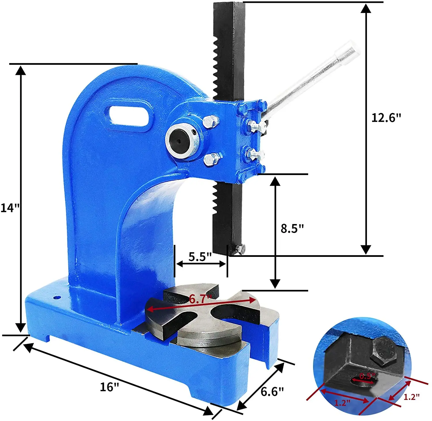 Small manual/ratchet 3T press hand trigger pressable bearing