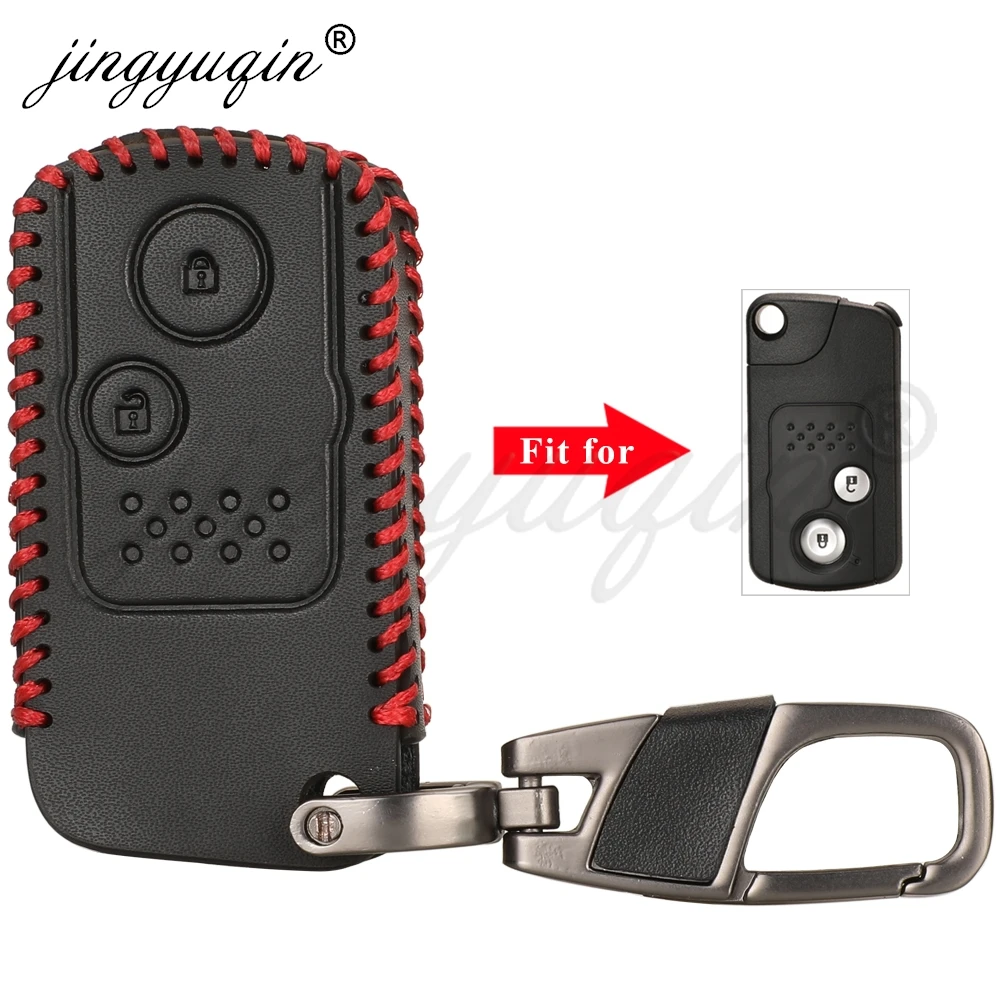 jingyuqin Car Remote Key Case Cover Protect Fob For Honda Civic CRV Fit Jazz Accord Spirior Freed Spike Hybrid StepWgn Elysion