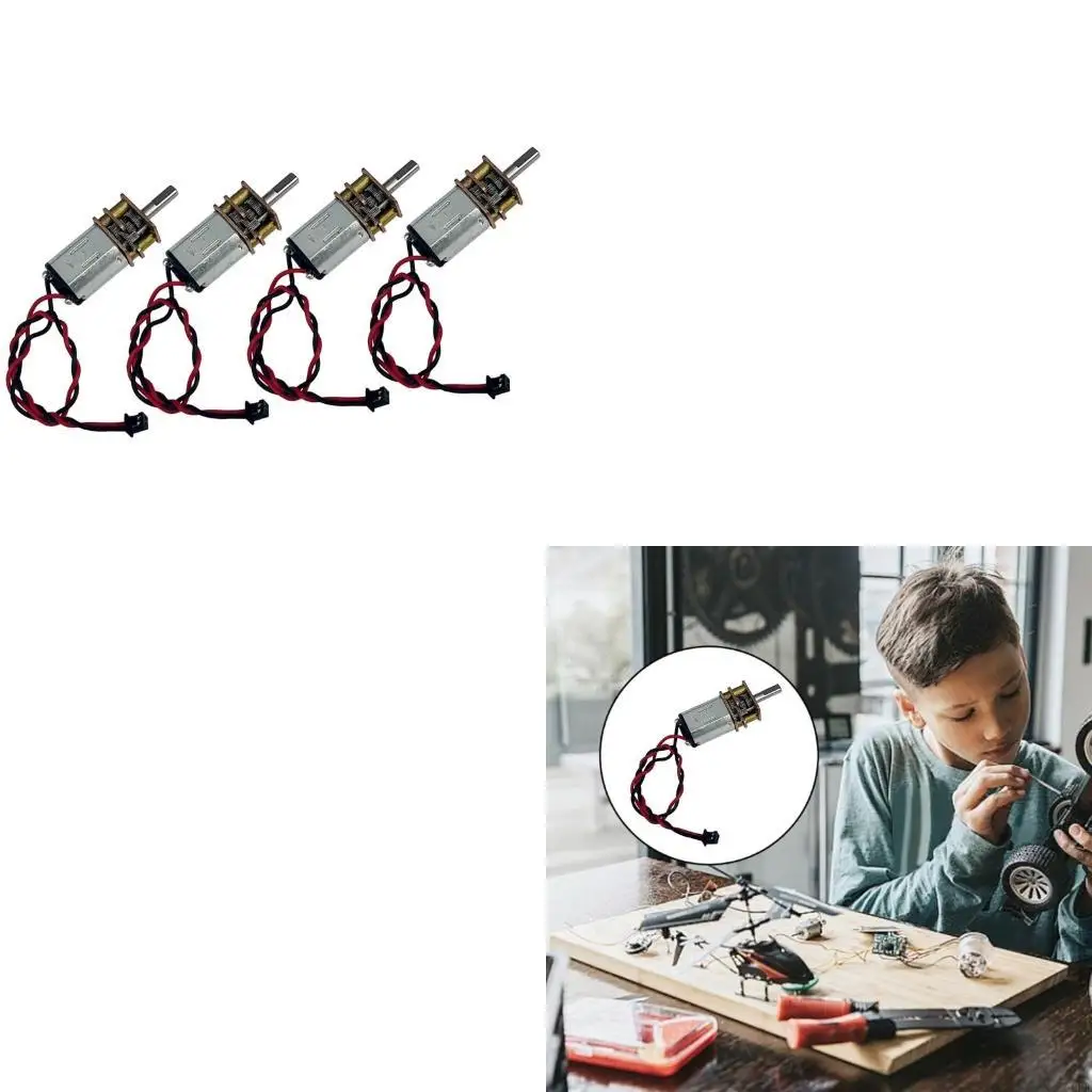 Motoriduttore preciso a doppia tensione 3V-6V da 4 pezzi per giocattoli e dispositivi robotica
