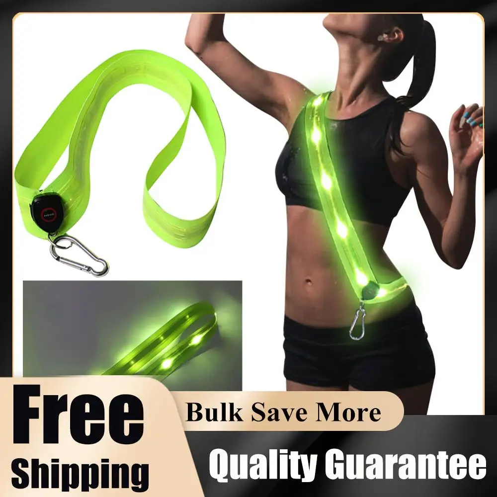 

LED Running Belt Rechargeable LED Reflective Running Belt for Men Women Night Safety Outdoor Hiking Jogging Walking Light Gear
