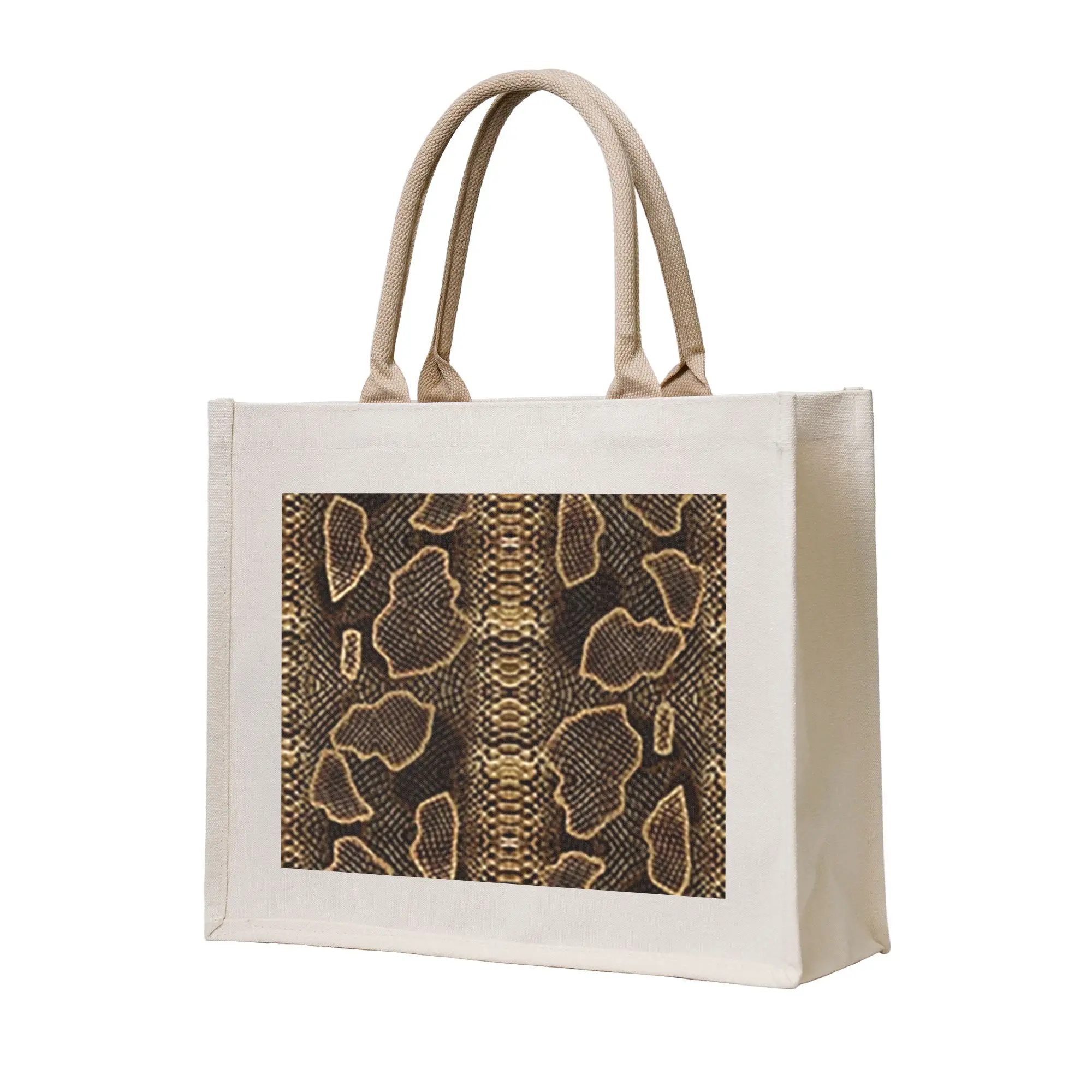 

Сумки для покупок с узором в виде змеи, холщовая складная сумка-тоут для женщин, дорожная сумка через плечо