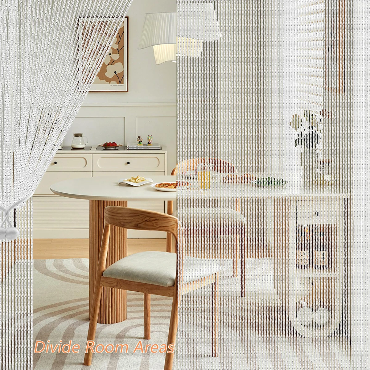 

Шторы из металлической проволоки, занавески с защитой от насекомых, белые дверные шторы, шторы с кисточками, используются для комнатных перегородок, занавески из серебряной проволоки.