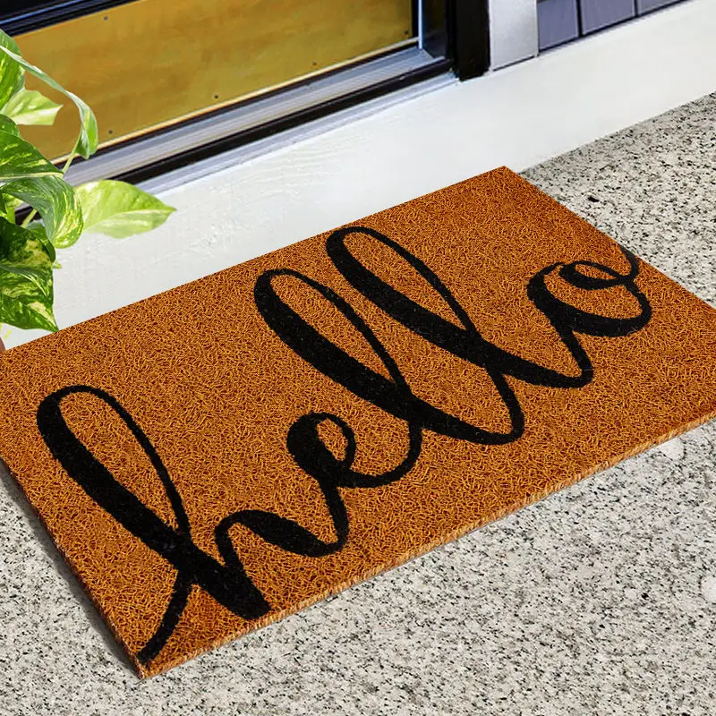 Imitation coconut palm entry silk ring doormat entrance entrance door foot pad non-slip floor mat pvc household carpet mat