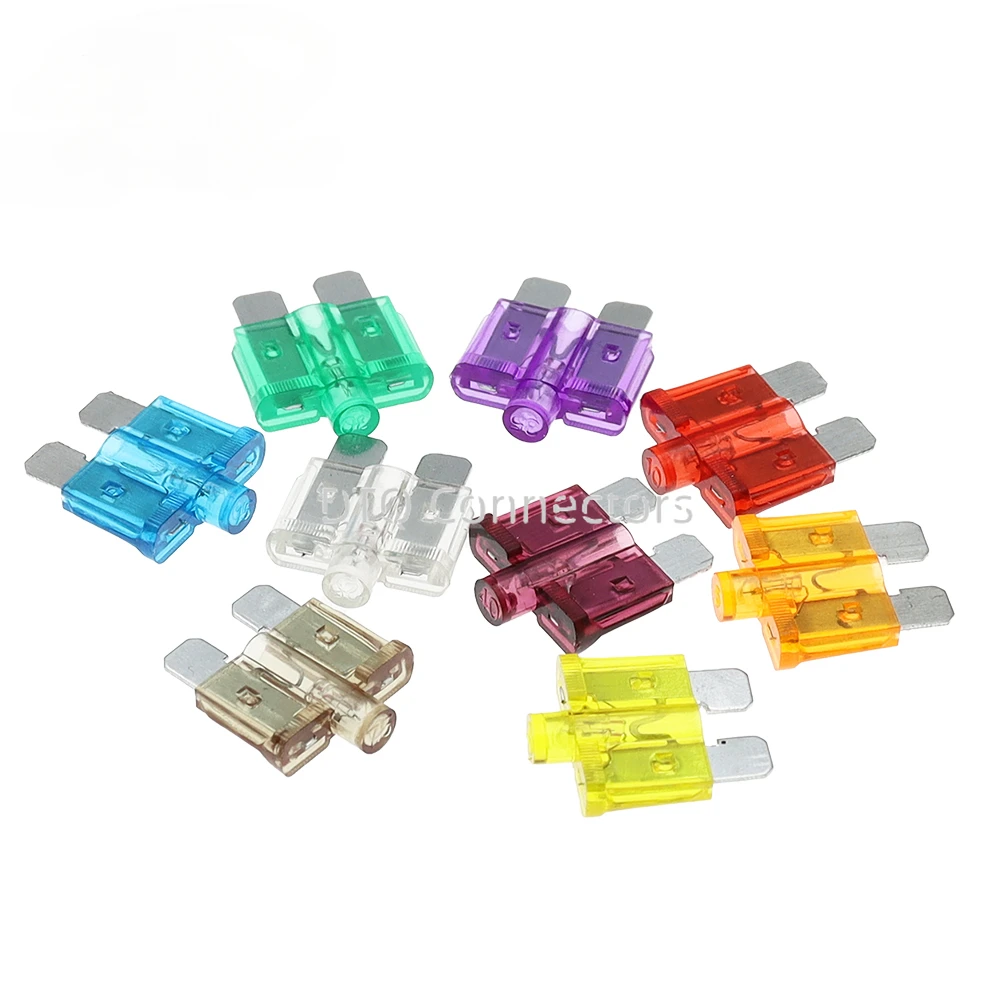 100PCS 5A 10A 15-40A Medium Size Auto Fuse Inserts Car Insurance Tablets Standard Fuse With lamp Car Inserts Fuse With Box