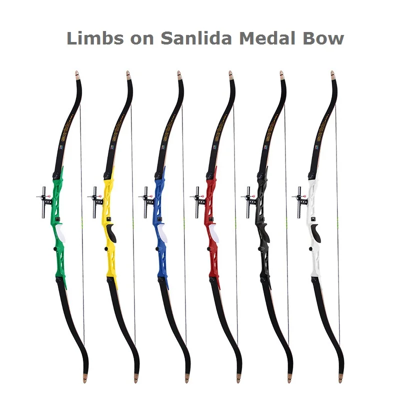 Sanlida Archery Recurve Bow Limbs 12-38lbs Easily Setup Takedown Durable Beginner Archery Practice