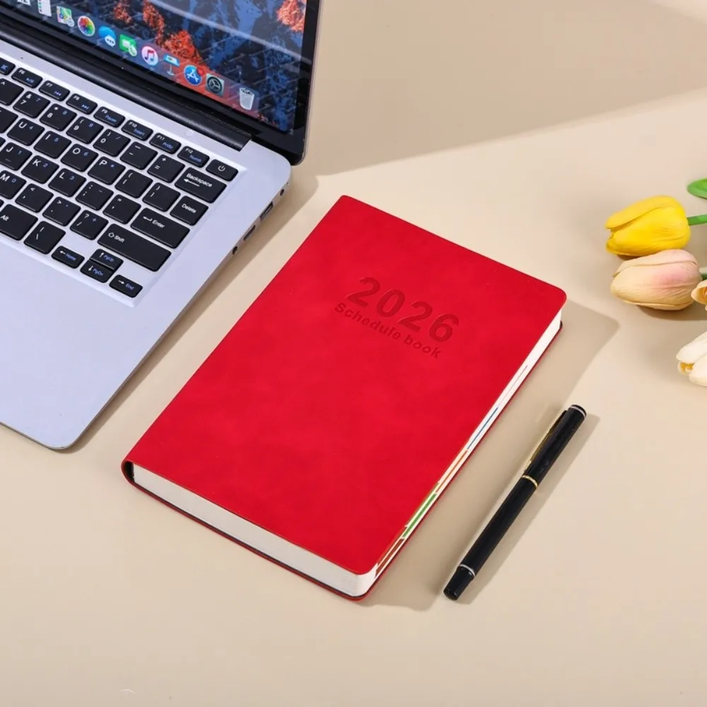 

Ежедневник-планировщик на 2026 год, износостойкий, на 12 месяцев (365 дней), эффективный блокнот с закладками, простой офисный планировщик для работы