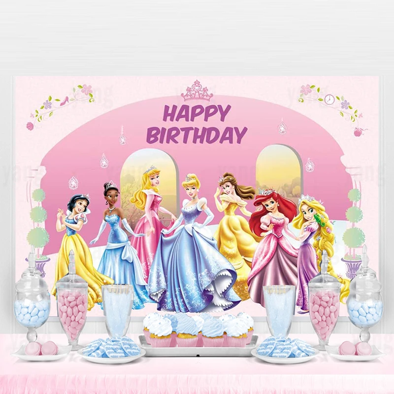 

Disney Pink Princess Sleeping Beauty Aurora Backdrop Party Supplies Photo Backgrounds Birthday Baby Shower Banner Decoration