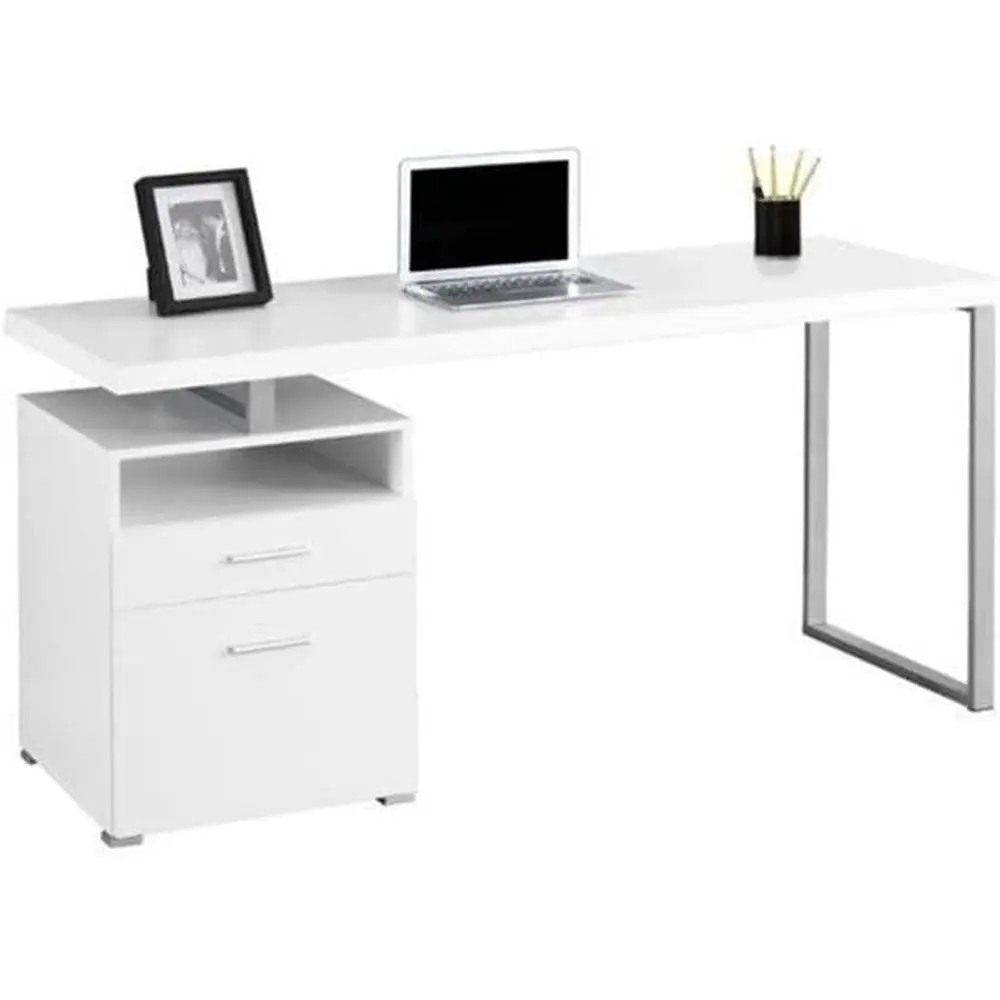 

Белый компьютерный стол с металлическим каркасом 60x60 см