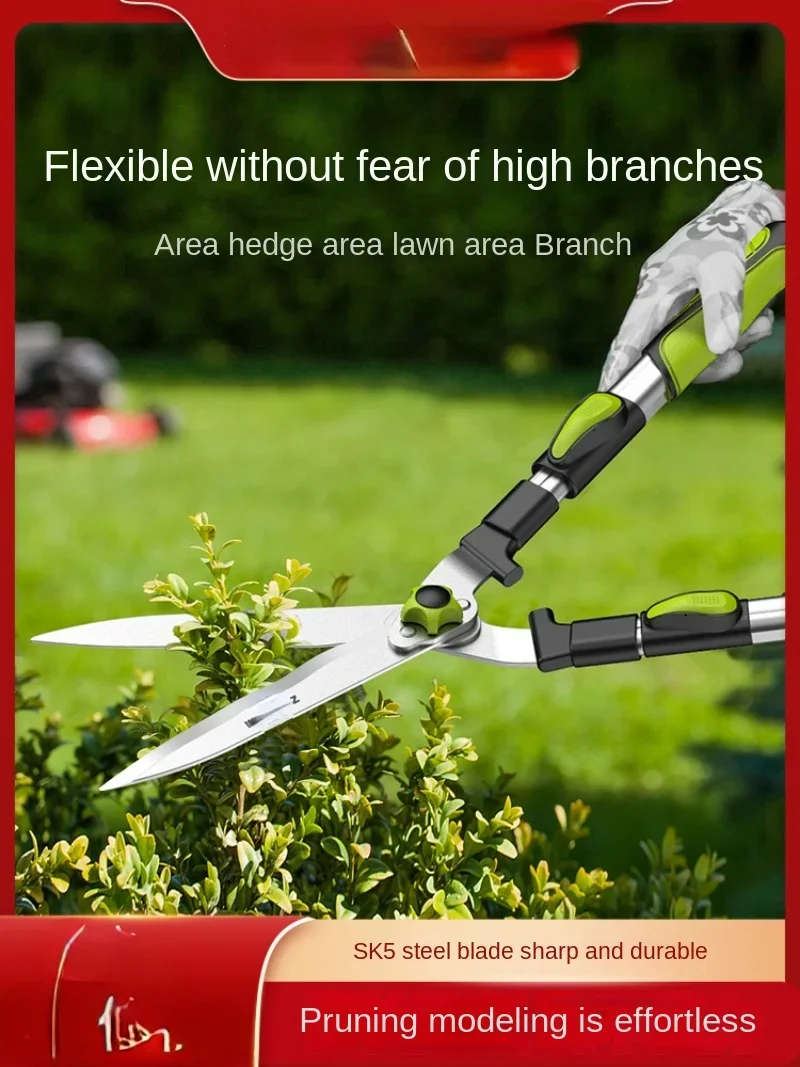 

Gardening Scissors Garden Gardening Scissor Flowers and Plants Tall Branches Pruning Green Grass Shears Thick Branches Big