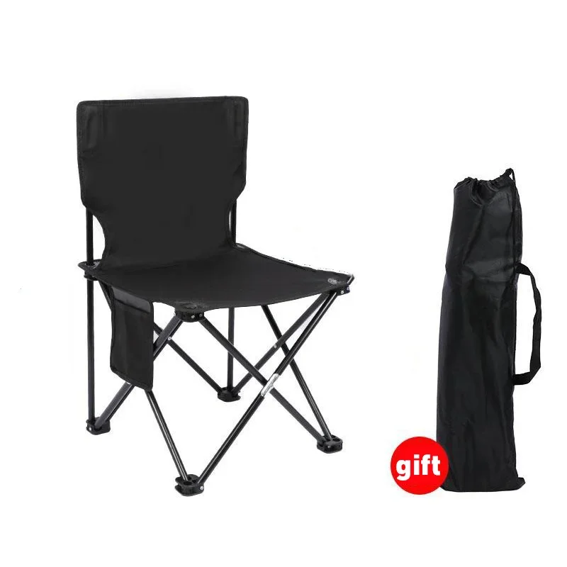 Outdoor Portable Folding Chair With Storage Bag Foldable Car Outdoor Chair Lightweight Bearing Strong Ride Comfort Camping Gear