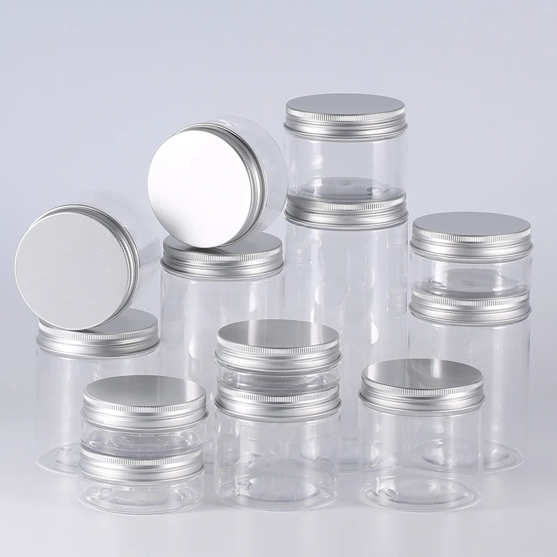 Plastic Jar Transparent Sealed Storage Box Kitchen Tank Container Refrigerator Grain Compartment Empty Cosmetic Makeup with Lid