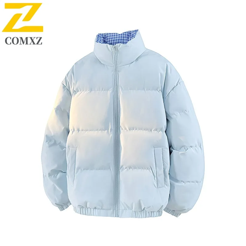 

COMXZ уличная куртка с воротником-стойкой, новая мужская повседневная утолщенная теплая парка для приключений, легкие зимние новые пальто в уличном стиле
