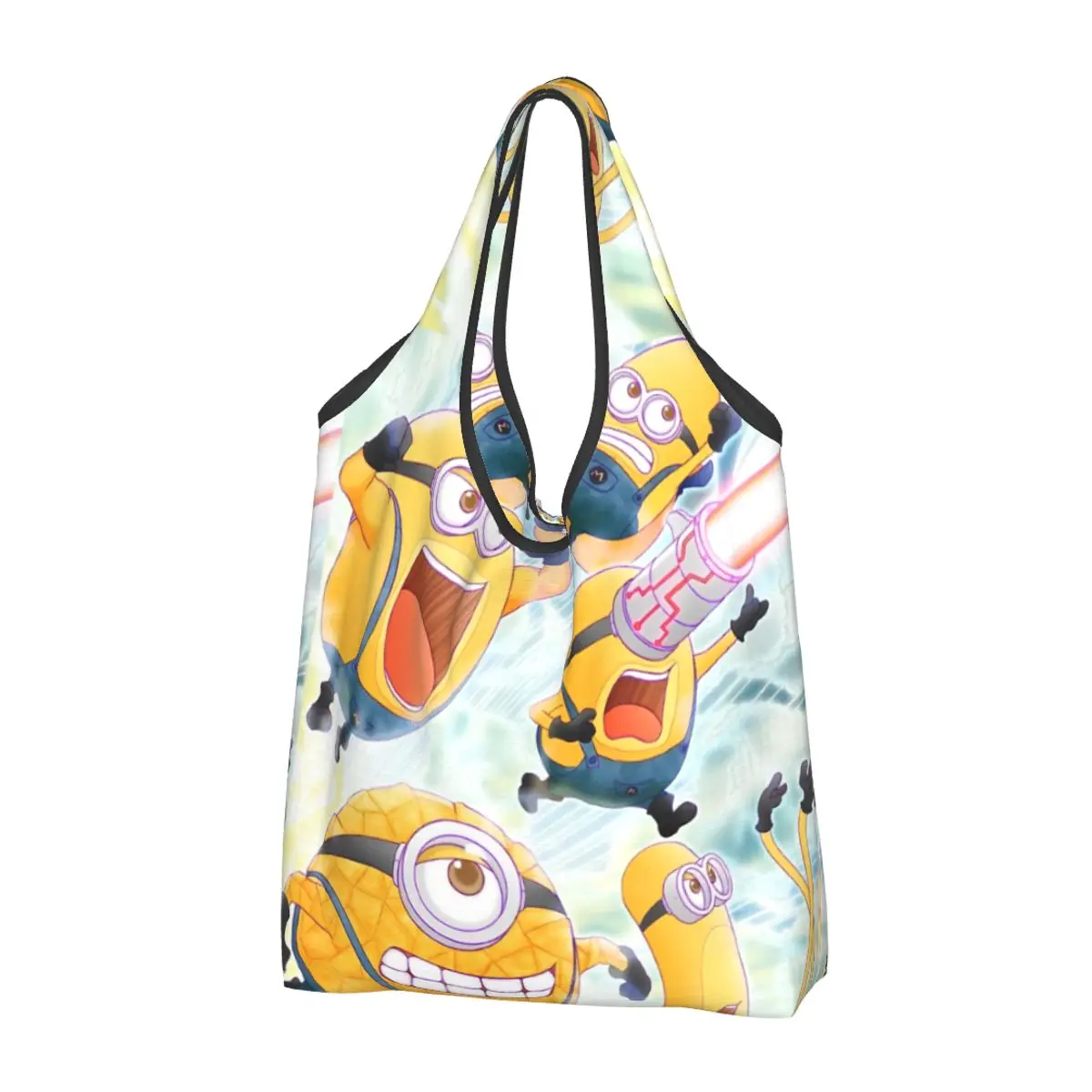 MINISO Walking Minions Shopper Bag Christmas Designer Shoulder Bag Women Retro Tote Bag Polyester Streetwear Woman Handbags