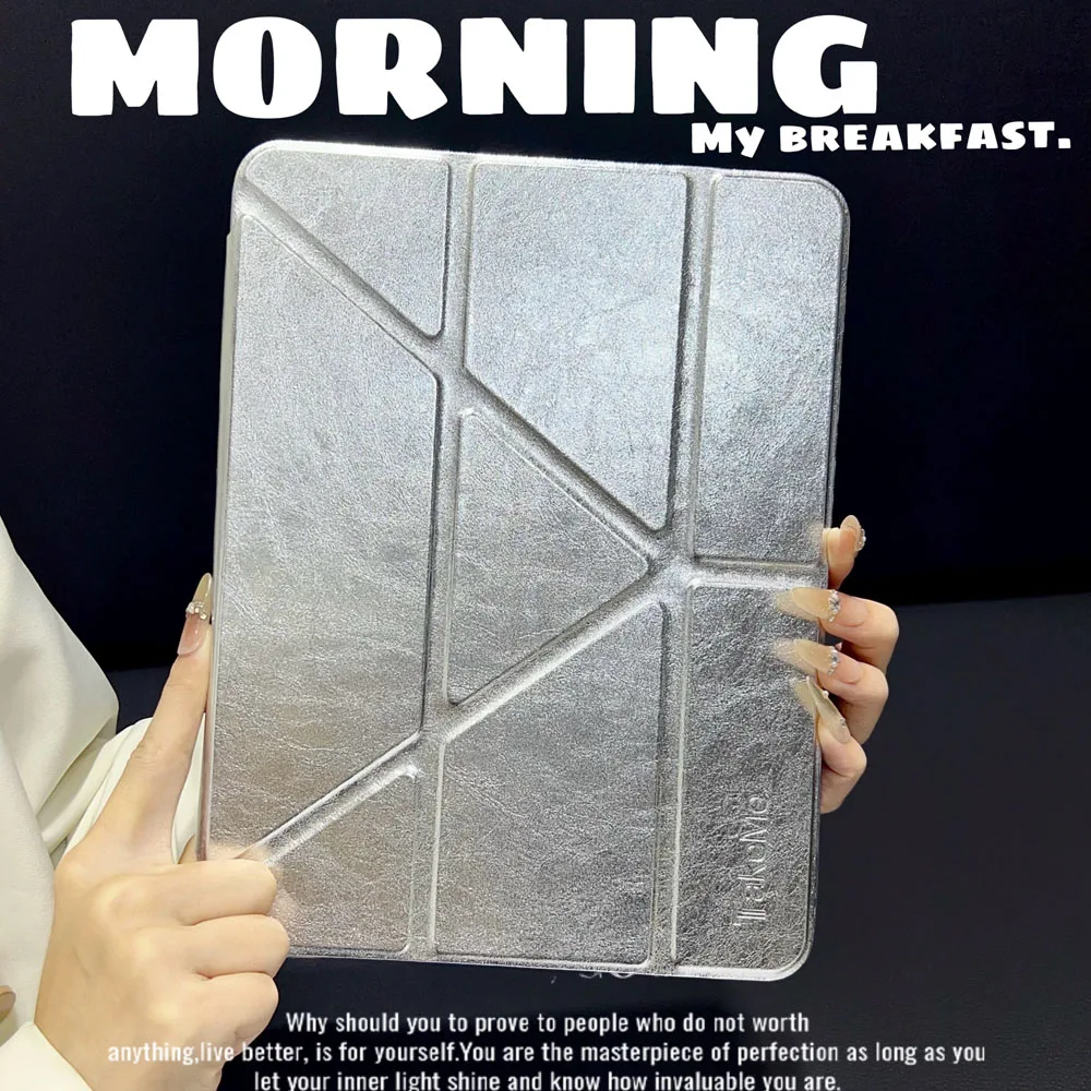 

PU Tablet Case for iPad 7th 8th 9th 10.2" Shockproof Protective Y-Fold Back Cover for iPad Air3 10.5" A2123 A2152 A2153 Model