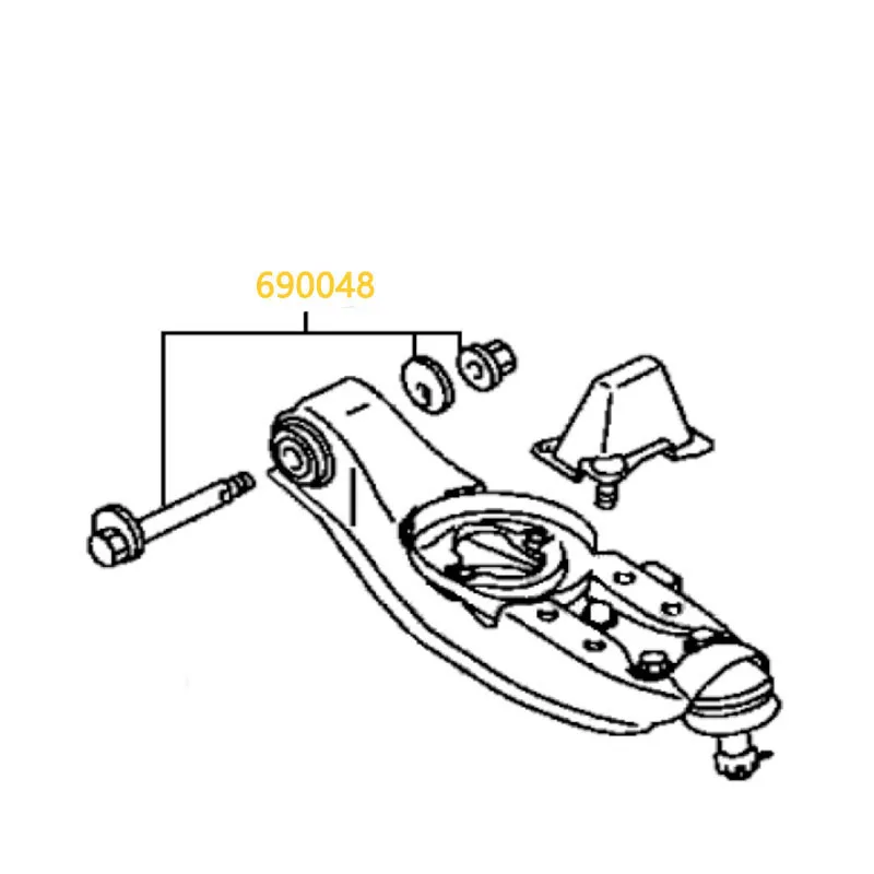 Cylinder Head Bolt for FIT FOR MITSUBISHI  L200 for TRITON  for PAJERO MU431006 MN125376 MR418672 Lower Control Arm Plate