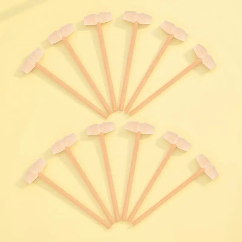 12Pcs Child Wood Mallet Mini Hammer Baby Hand Eye Coordination Dexterity Development Fun Gift Wood Hammer Funny Mallet Toy